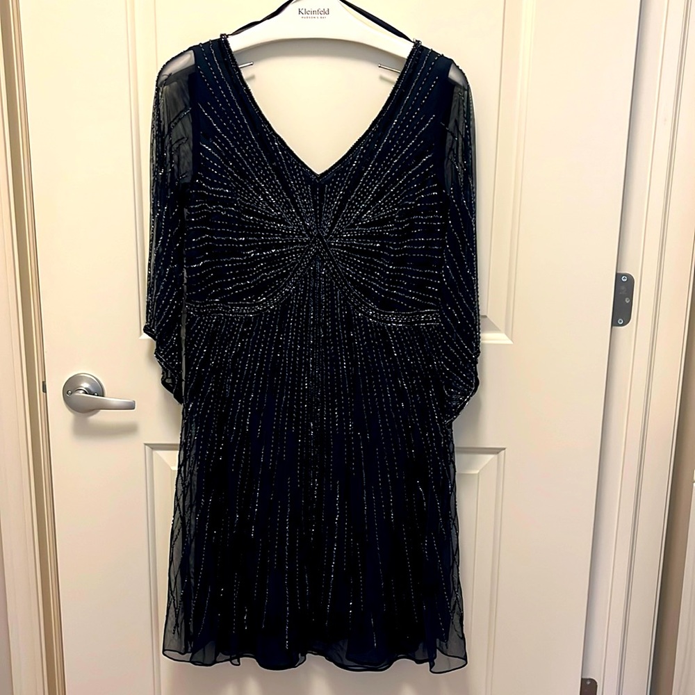 Gorgeous beaded navy dress size 14
